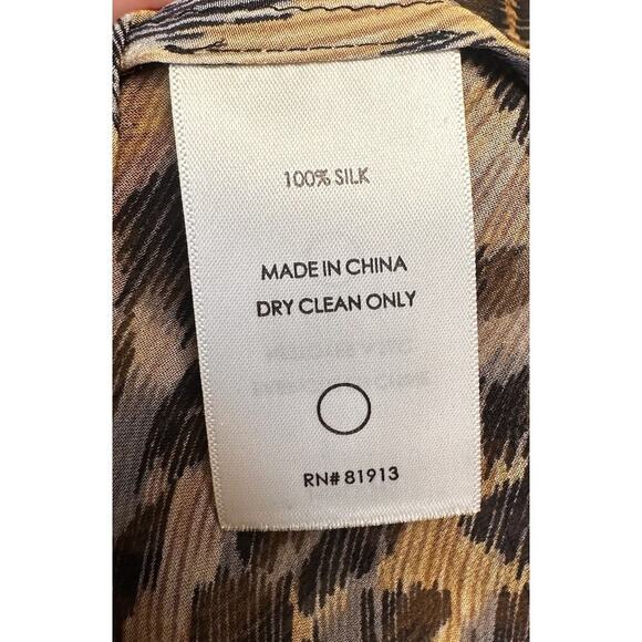 Tracy Reese 100% Silk Animal Print Blouse Top Sz S Sleeveless Mob Wife Career EC - Picture 9 of 16